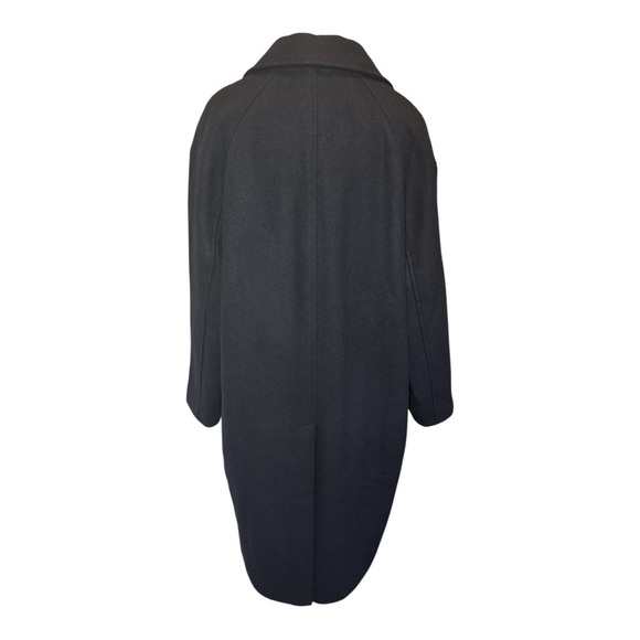 NWT Zara Wool Blend Oversized Long Coat Navy Blue Minimalist Chic Sz XS-S - Picture 5 of 9